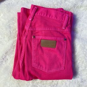 Hot pink wrangler jeans SOLD